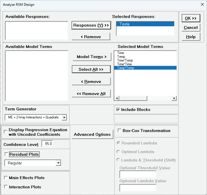 Histogram Chart Options