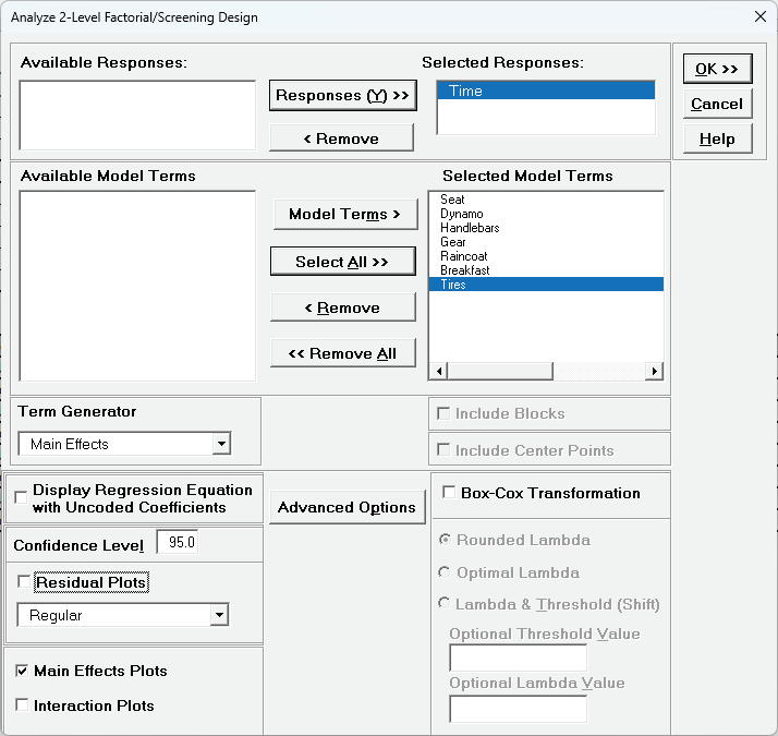 Histogram Options