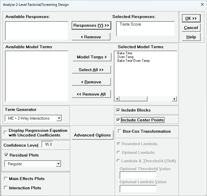 Histogram Options