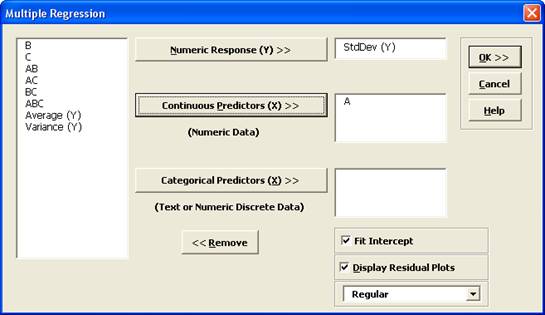 Multiple Regression in Excel