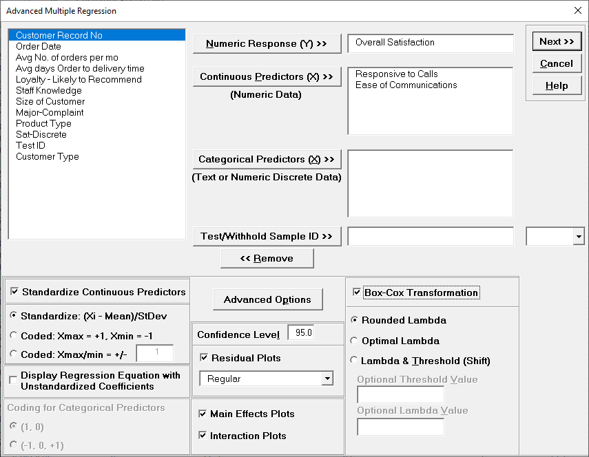 Multiple Regression Model