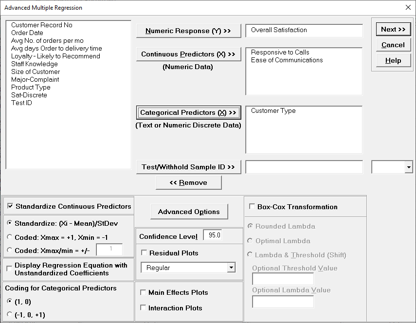 Multiple Regression Model