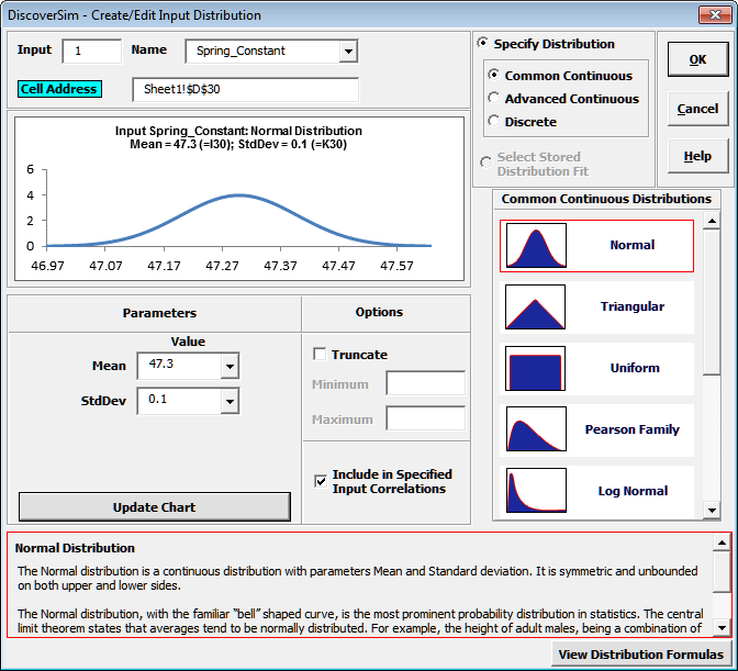 DiscoverSim Input Distribution