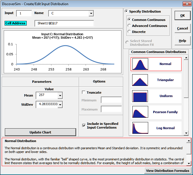 DiscoverSim Input Distribution