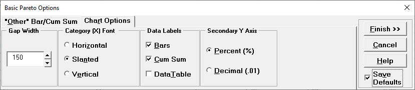 Basic Pareto Options