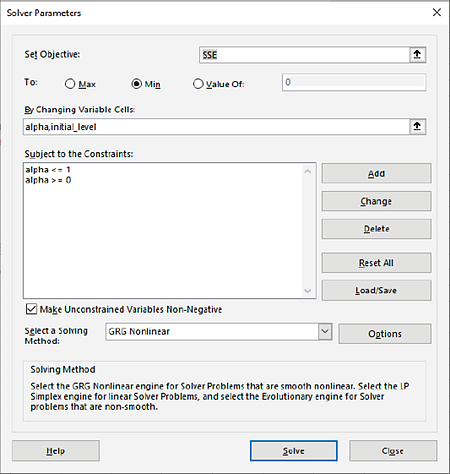 Demo of Simple Exponential Smoothing Step 5
