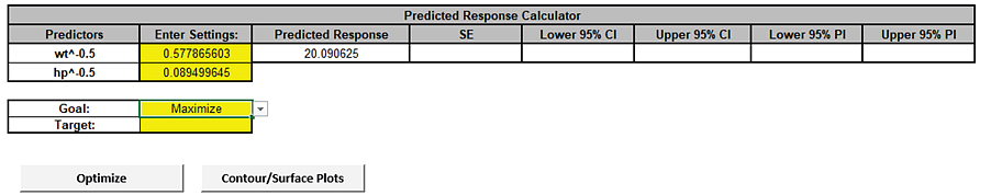 BT mpg AD MReg Calculator Maximize