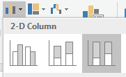 Create 100% Stacked Column Chart